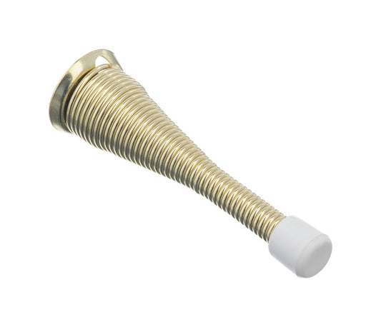 Ace 3 in. W Metal Bright Gold Spring Broad Base Door Stop Mounts to door and wall 1/8 in.