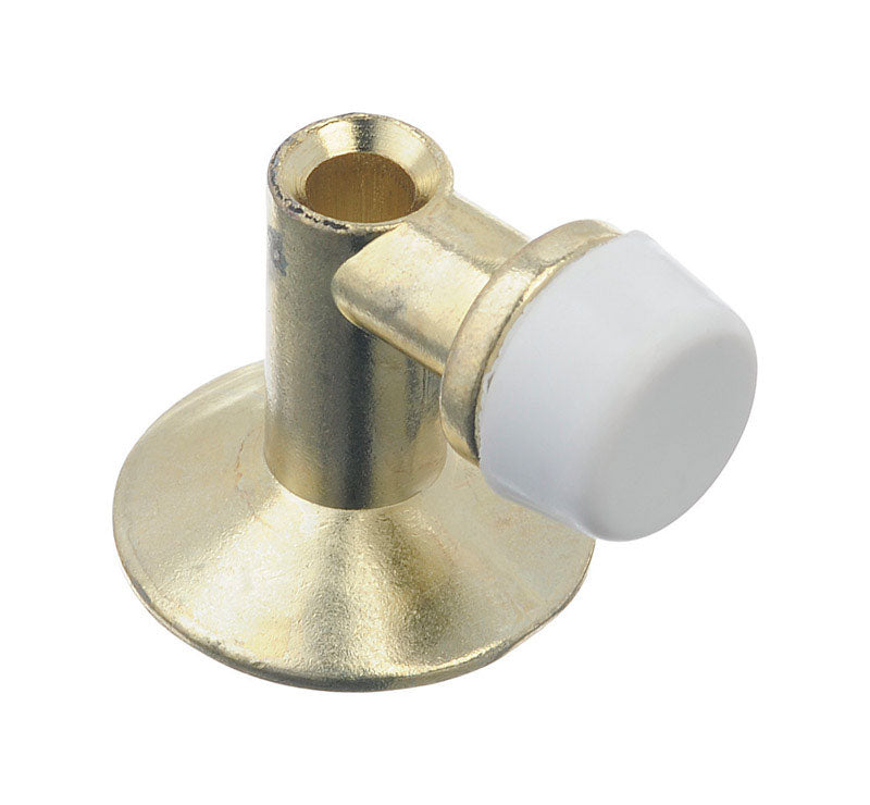 Ace 1-1/4 in. W Metal Bright Gold Door Stop Mounts to floor 1.25 in.