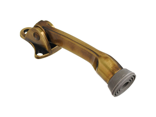 Ace 4 in. W Metal Antique Gold Kick-Down Door Holder Mounts to door and wall 0 in.