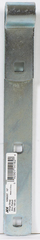 Ace 10 in. L Zinc-Plated Steel Hinge Strap 1 pk