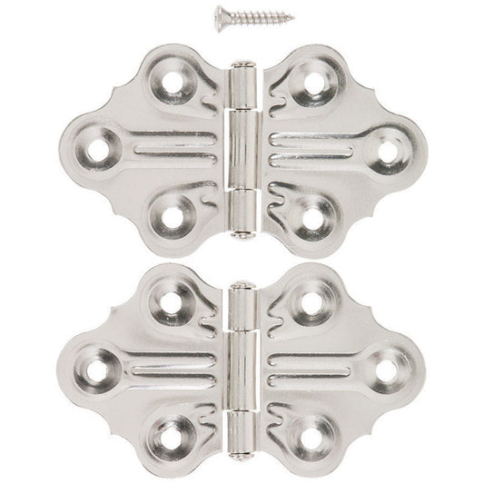 Ace 1.4 in. W X 1-1/4 in. L Nickel Steel Cabinet Hinge 2 pk