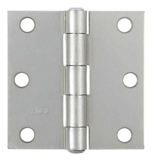 Ace 3 in. L Zinc-Plated Broad Hinge 1 pk