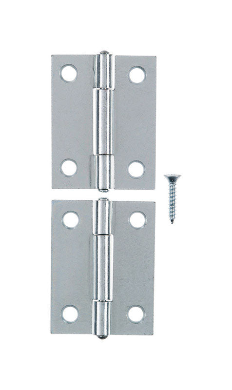 Ace 2.75 in. W X 2 in. L Chrome Steel Narrow Hinge 2 pk