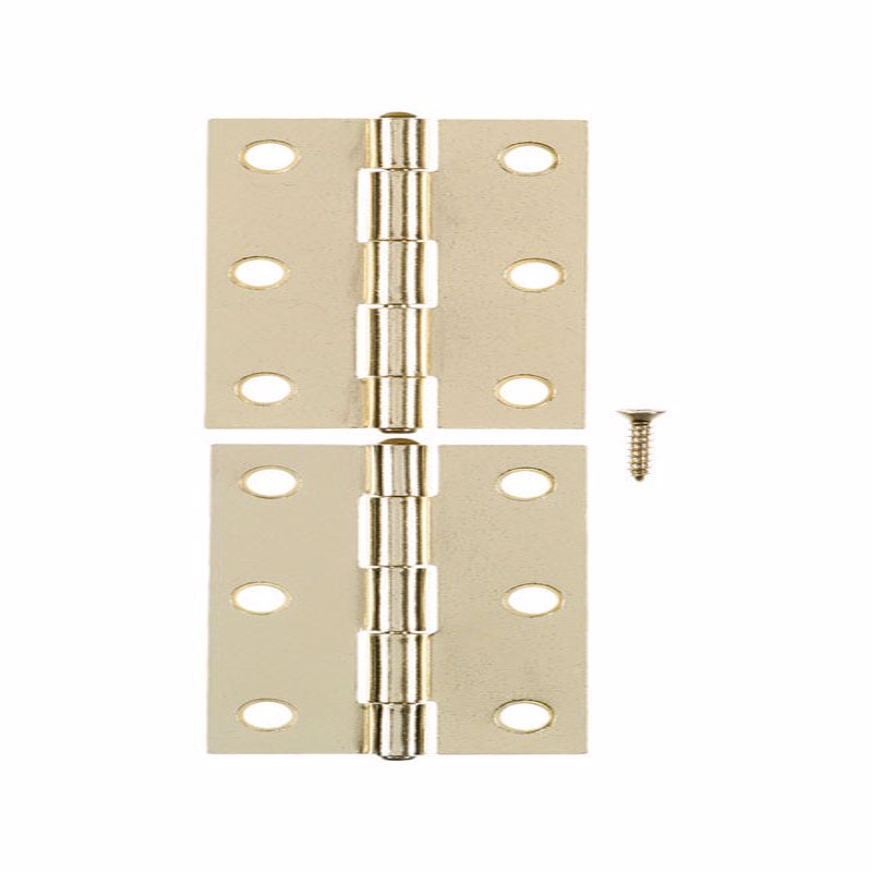 Ace 2 in. W X 3 in. L Bright Brass Brass Narrow Hinge 2 pk