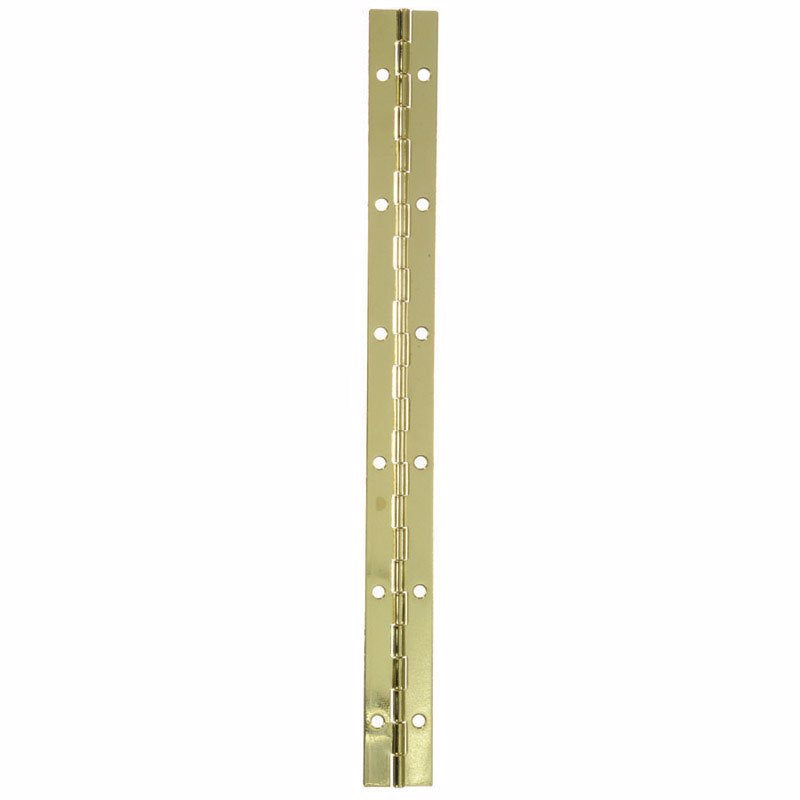 Ace 1 in. W X 12 in. L Bright Brass Brass Continuous Hinge 1 pk