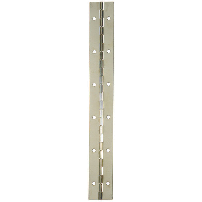 Ace 1-1/2 in. W X 12 in. L Nickel Metal Continuous Hinge 1 pk