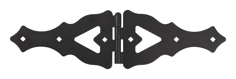 Ace 10 in. L Matte Ornamental Strap Hinge 1 pk