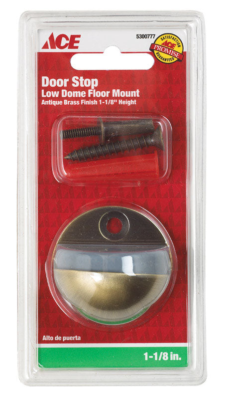 Ace 1-3/4 in. W Metal Antique Bronze Door Stop Mounts to floor 1/4 in.