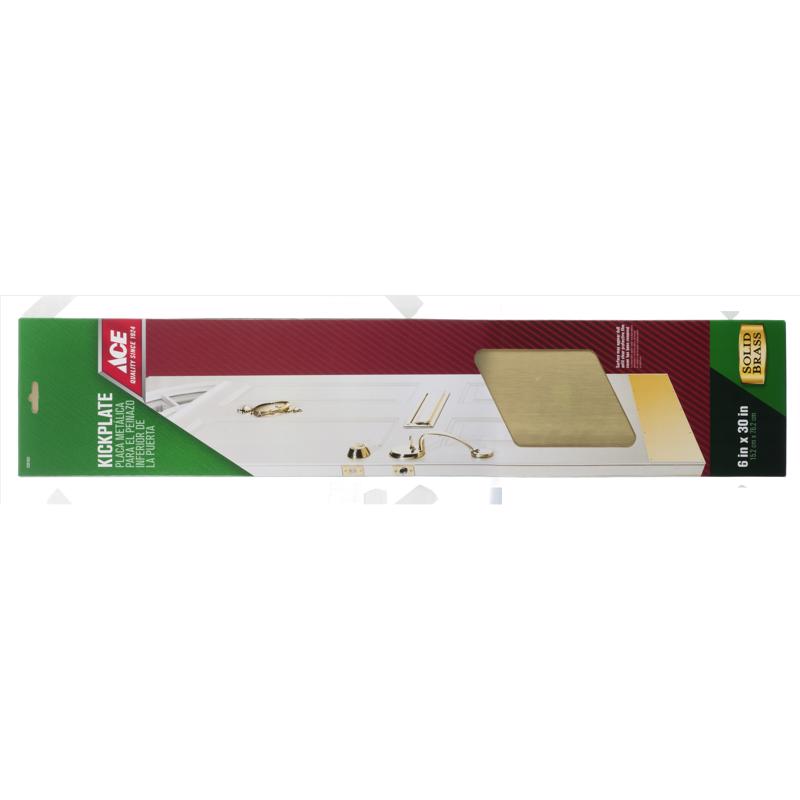 Ace 6 in. H X 30 in. L Brass Kickplate