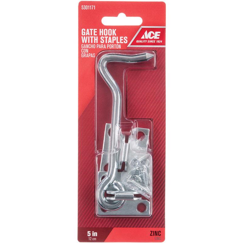 Ace 0.99 in. L Zinc Plate Staple Gate Hook 1 pk
