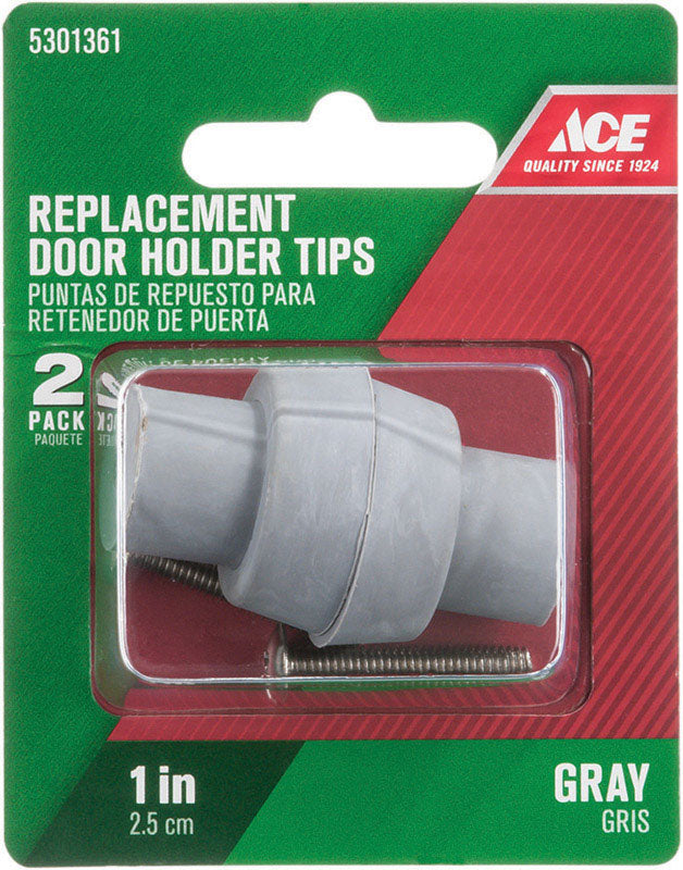 Ace 1 in. W Rubber Gray Door Stop Tip Over the door clip 1 in.