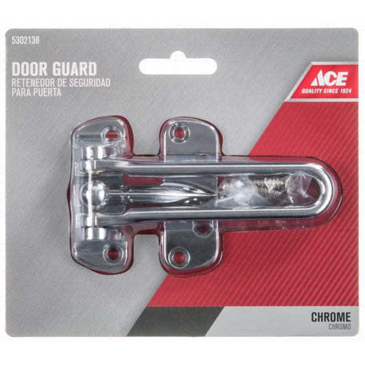 Ace 5.13 in. H X 4-1/8 in. L Chrome Steel Swingbar Door Guard