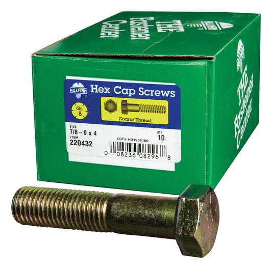 HILLMAN 7/8-9 in. D X 4 in. L Heat Treated Steel Hex Head Cap Screw 1 pk