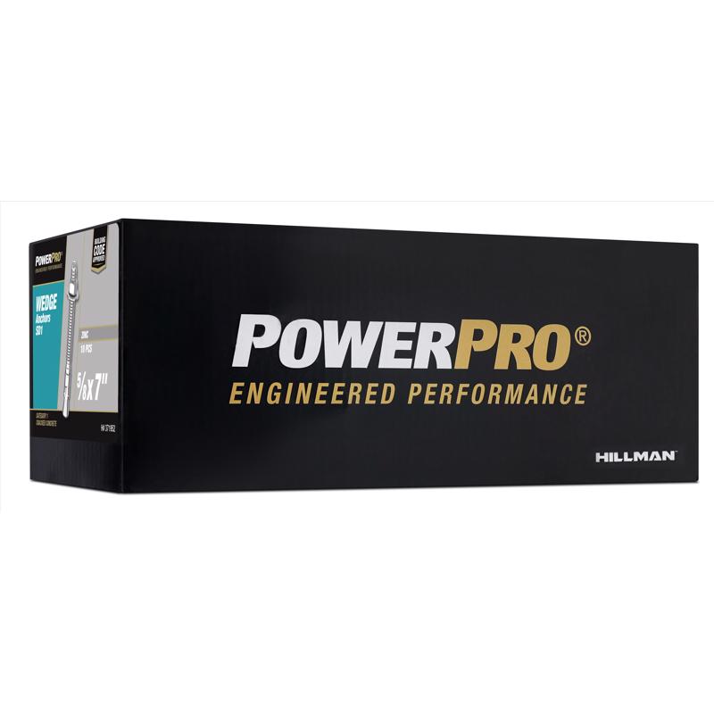 HILLMAN 5/8 in. D X 7 in. L Steel Round Head Wedge Anchor 10 pc