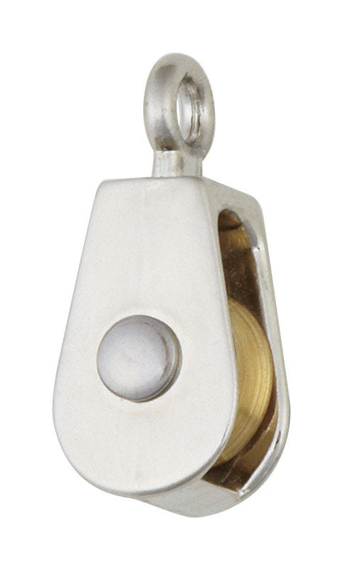 Campbell 3/4 in. D Nickel Copper Ridge Eye Pulley