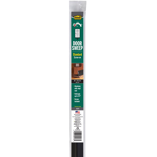 M-D BUILDING PRODUCTS Bronze Aluminum Sweep For Doors 36 in. L X 1.38 in.