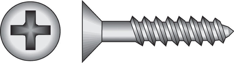 HILLMAN No. 10 X 1-1/2 in. L Phillips Black Phosphate Twin Thread Cabinet Screws 1 pk