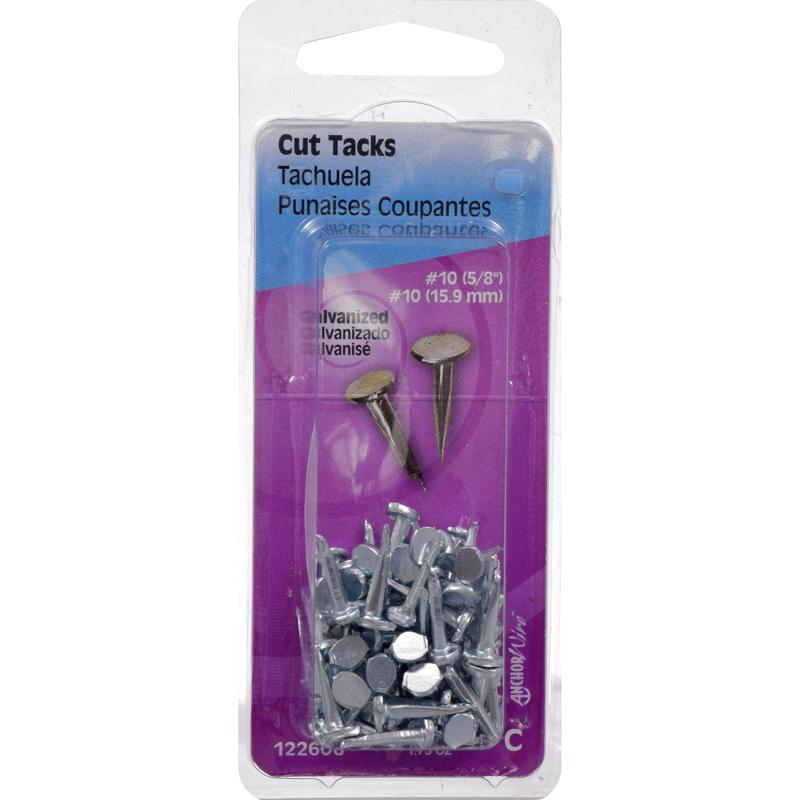 HILLMAN No. 10 X 5/8 in. L Galvanized Silver Steel Cut Tacks 1 pk