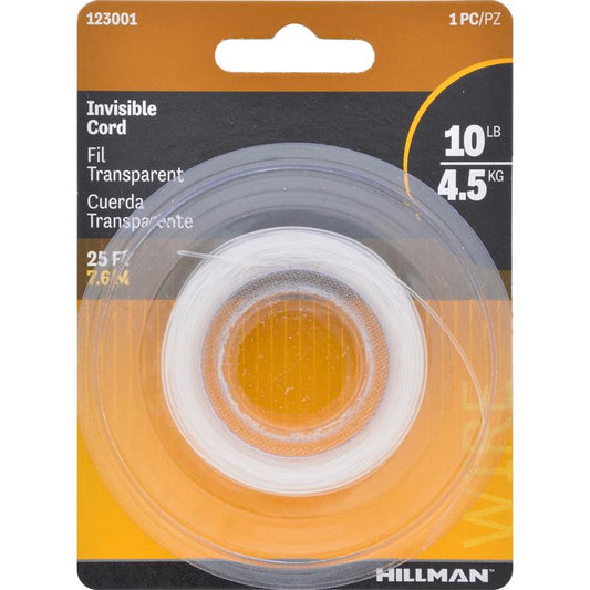 HILLMAN 25 ft. L Plastic 18 Ga. Invisible Cord