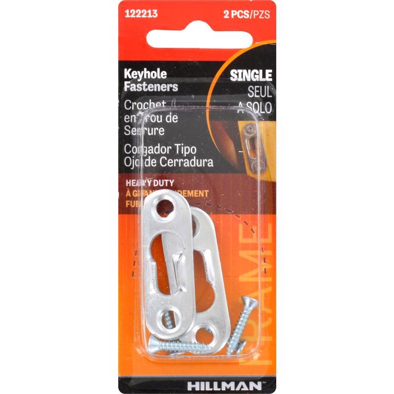 HILLMAN Steel-Plated Keyhole Picture Hanger 20 lb 2 pk