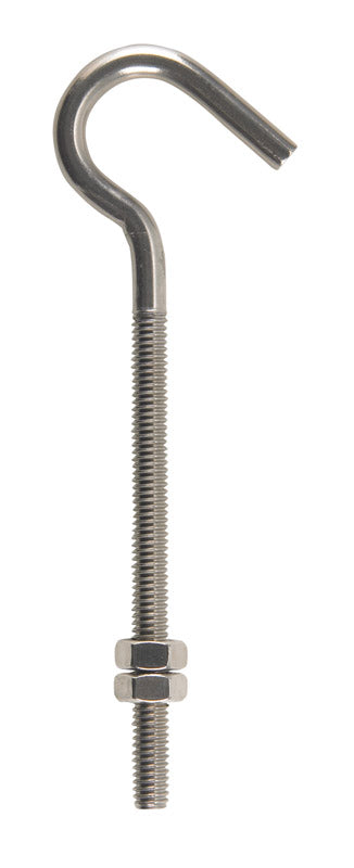 Hampton Medium Stainless Steel 6 in. L Clothesline Hook 160 lb 1 pk