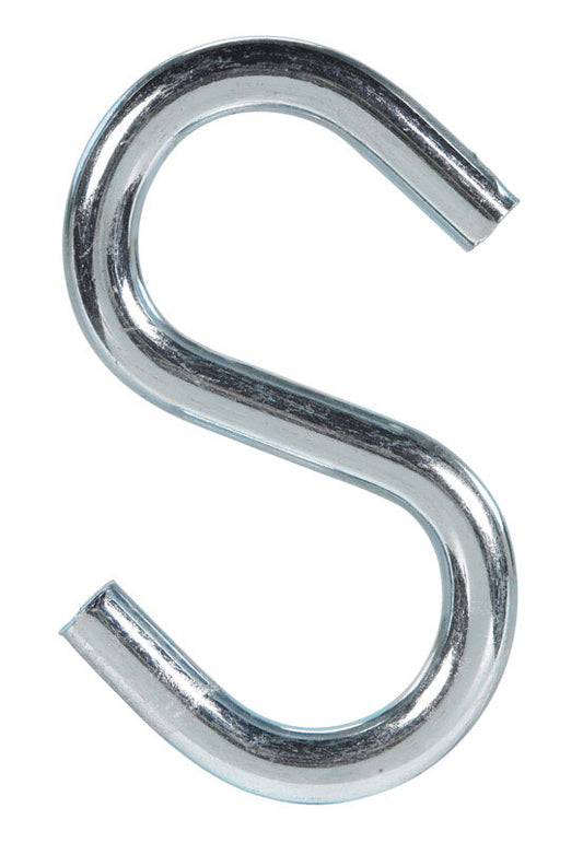 Hampton Medium Zinc-Plated Silver Steel 2.75 in. L S-Hook 160 lb 1 pk