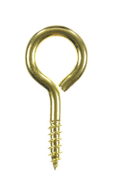 Ace 5/32 in. D X 1-7/16 in. L Polished Brass Screw Eye 30 lb. cap. 3 pk