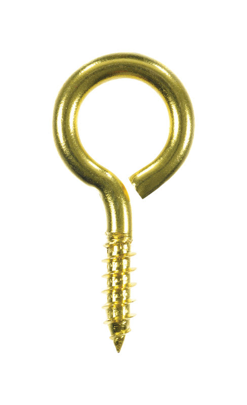 Ace 3/16 in. D X 1-5/8 in. L Polished Brass Screw Eye 45 lb. cap. 3 pk