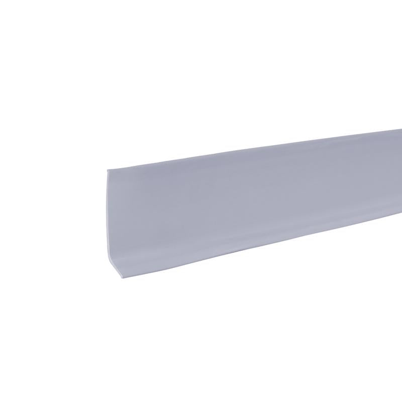 M-D BUILDING PRODUCTS 2.5 in. H X 0.08 in. W X 48 in. L Prefinished Silver Vinyl Wall Base