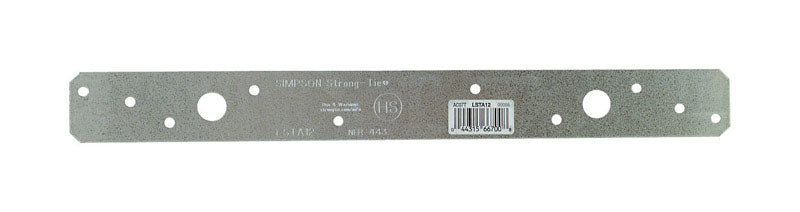 Simpson Strong-Tie 12 in. H X 1.25 in. W 20 Ga. Galvanized Steel Strap