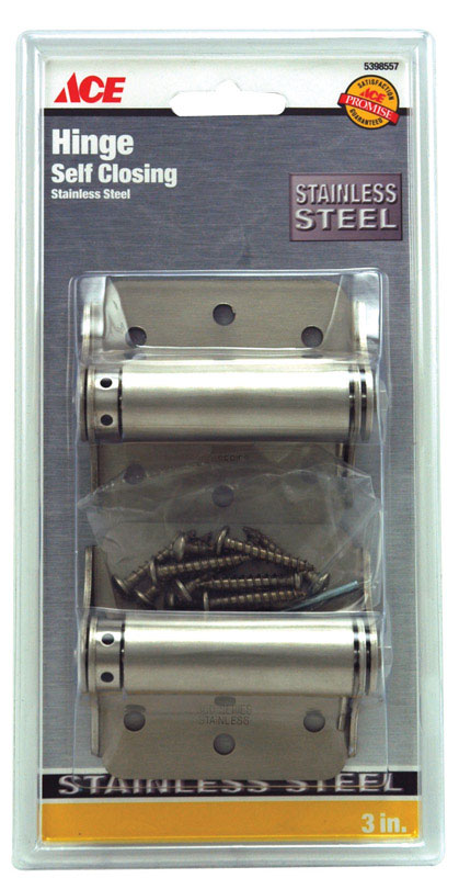 Ace 3 in. L Stainless Steel Adjustable Spring Hinge 2 pk