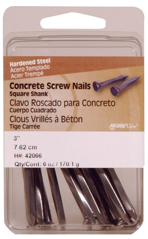 HILLMAN 3 in. Concrete Hardened Steel Screw Nail Flat Head 6 oz