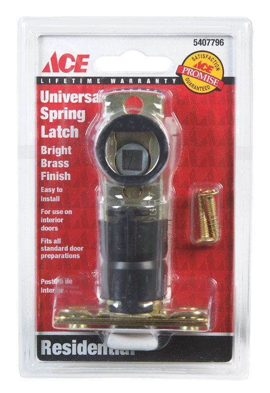 Ace Bright Brass Steel Spring Latch 1 pk