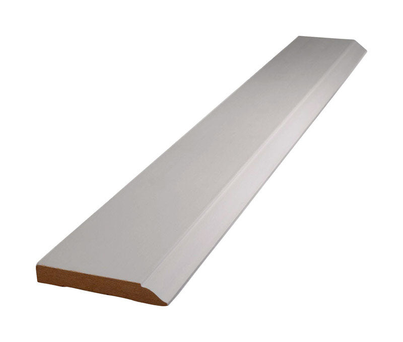 Alexandria Moulding 15/32 in. H X 3-1/4 in. W X 8 ft. L Primed White MDF Molding