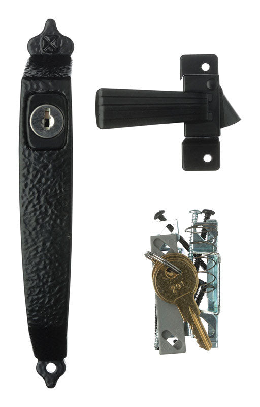 Ace Bare Black Steel Push Button Latch 1 pk
