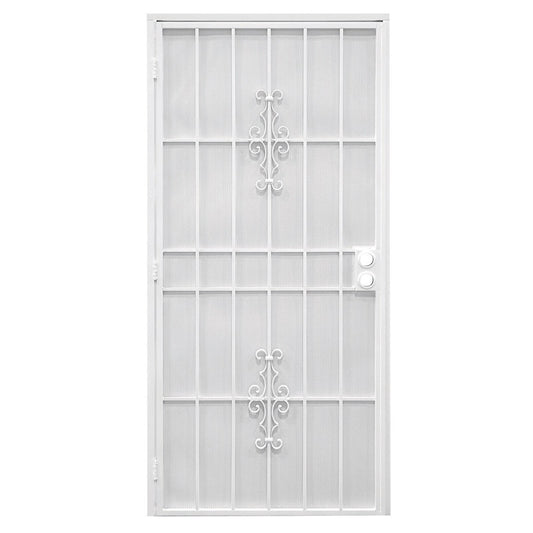 Precision 81-3/4 in. H X 36 in. W Flagstaff White Steel Security Door
