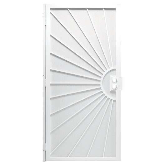 Precision 81-3/4 in. H X 36 in. W Del Sol White Steel Security Door