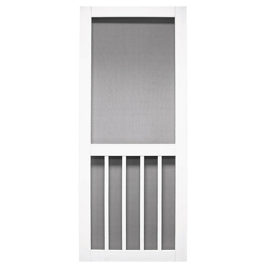 Precision 80 in. H X 36 in. W Magnolia White Vinyl Screen Door