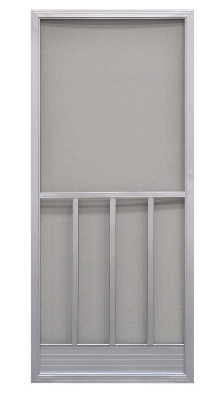 Precision 79-3/4 in. H X 31-1/4 in. W Promo Gray Steel Screen Door