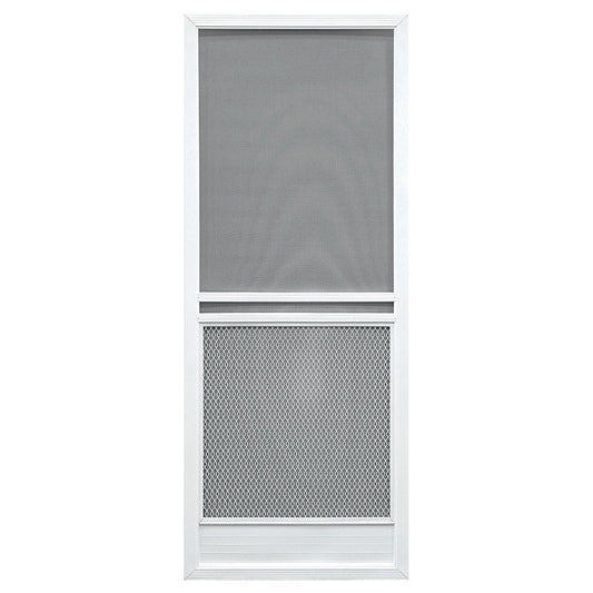 Precision 79-3/4 in. H X 32 in. W Capri White Steel Screen Door