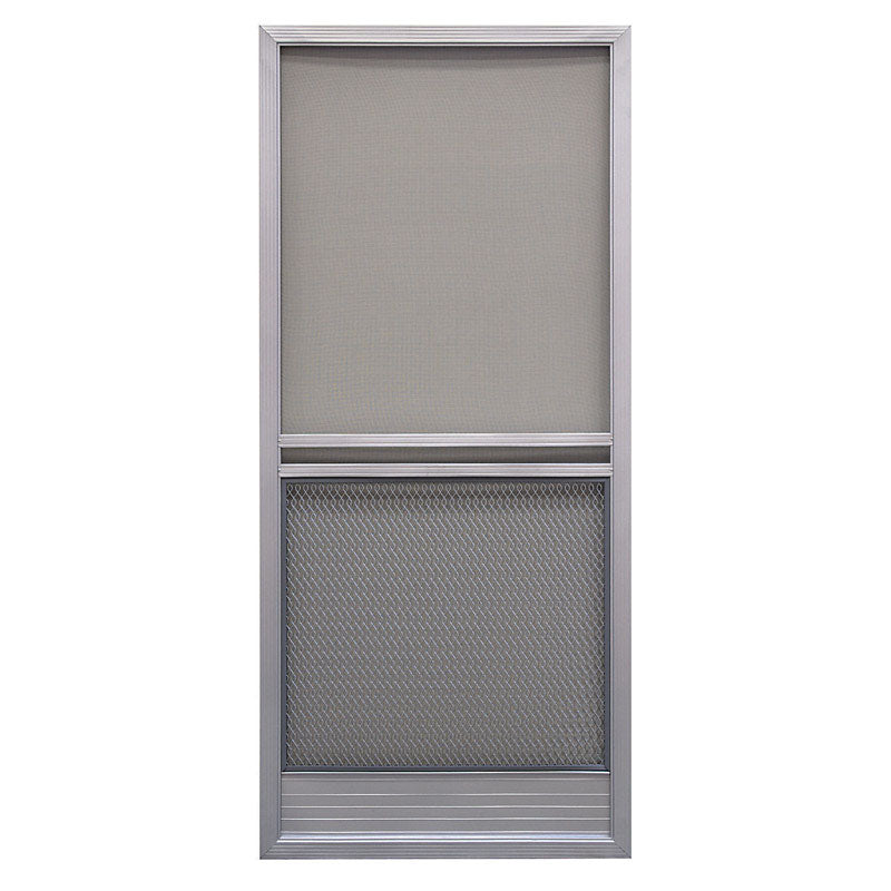 Precision 79-3/4 in. H X 35-1/4 in. W Capri Gray Steel Screen Door