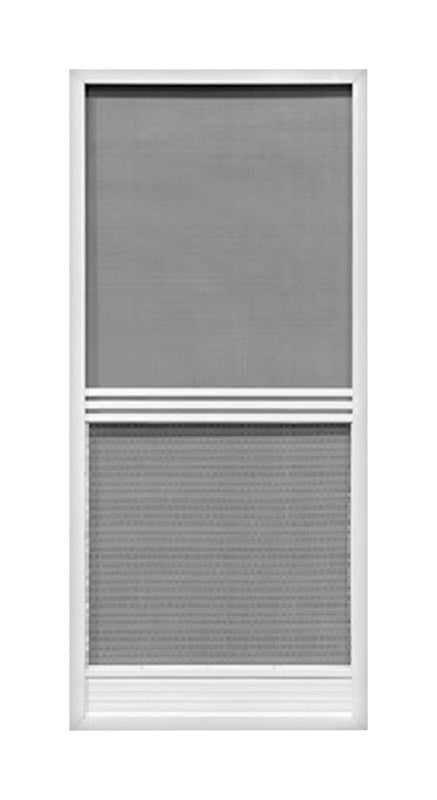 Precision Extrudaform 79-3/4 in. H X 35-1/8 in. W Provencial White Steel Screen Door