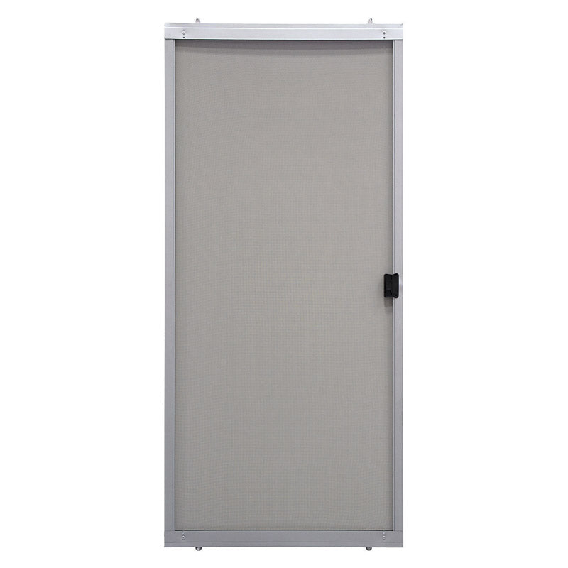 Precision 80 in. H X 30 in. W Breezeway Gray Steel Adjustable Sliding Screen Door