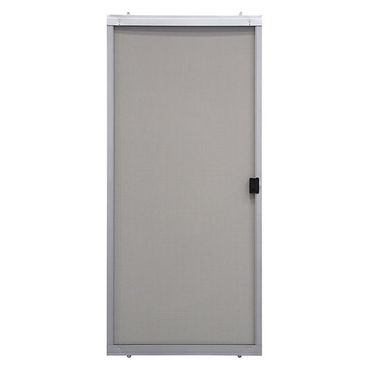 Precision 80 in. H X 30 in. W Breezeway Gray Steel Adjustable Sliding Screen Door