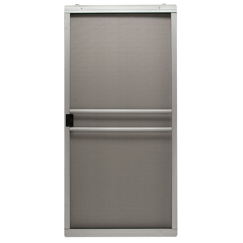 Precision 80-3/4 in. H X 36 in. W Branson Gray Steel Adjustable Sliding Screen Door
