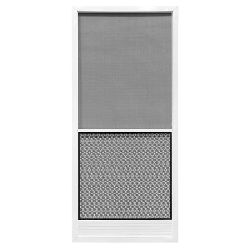 Precision 79-3/4 in. H X 35-1/4 in. W Capri White Steel Screen Door