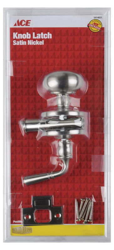 Ace Satin Nickel Brass Screen Storm Door Latch 1 pk