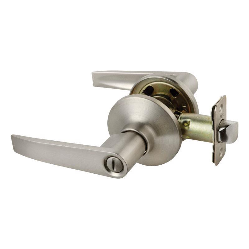 Ace Straight Lever Satin Nickel Privacy Lockset 1-3/4 in.