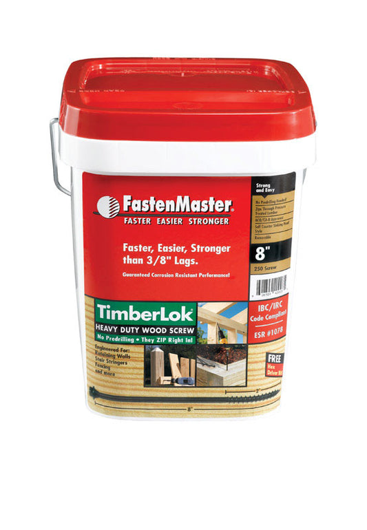 FastenMaster TimberLOK No. 10 X 8 in. L Hex Epoxy Coarse Wood Screws 250 pk