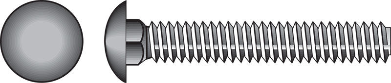 HILLMAN 1/4 in. X 4 in. L Hot Dipped Galvanized Steel Carriage Bolt 100 pk